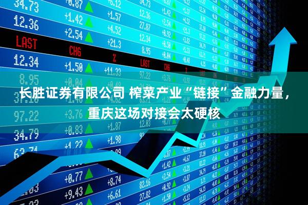 长胜证券有限公司 榨菜产业“链接”金融力量，重庆这场对接会太硬核